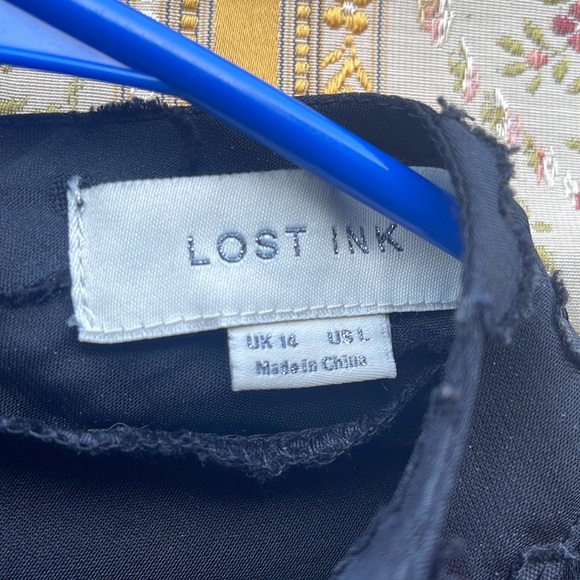 Lost ink brand romper with see through sleeves - Picture 3 of 4